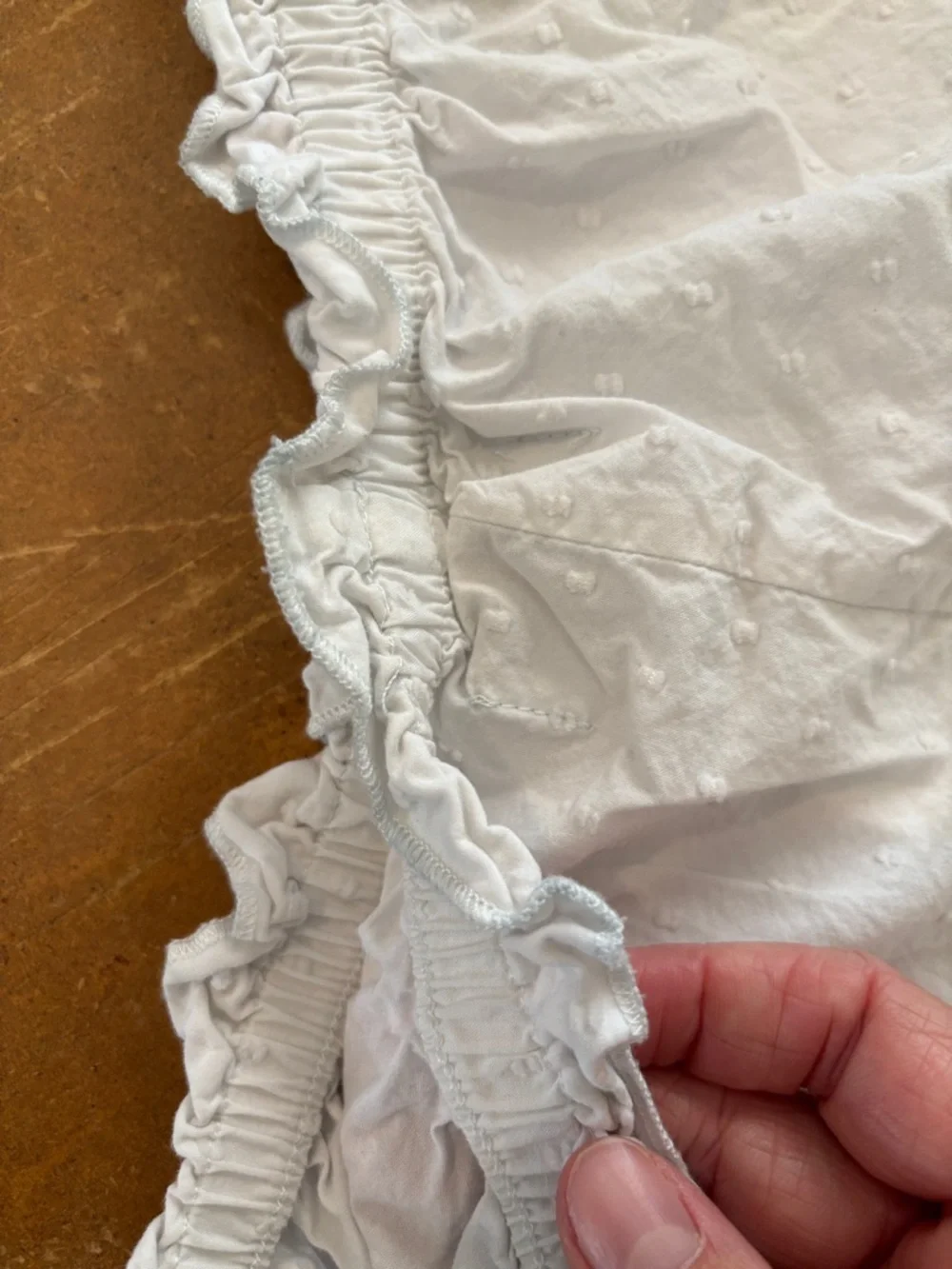 3/$20 Colsie White Ruffle-Trim Elastic Waist Shorts - Picture 5 of 5